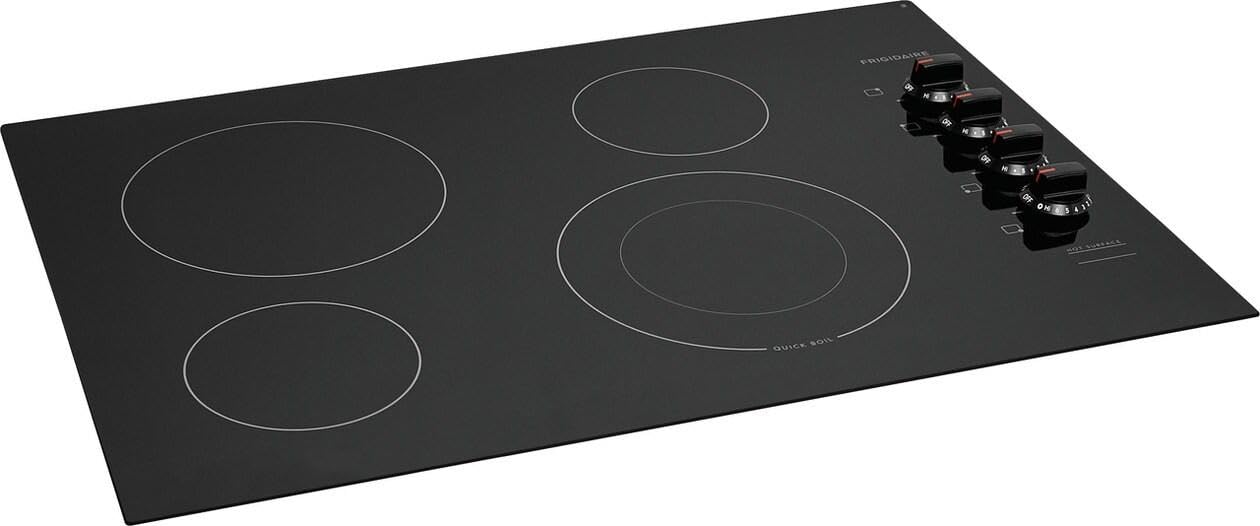 30" Electric Smoothtop Cooktop, 4 Elements, Black