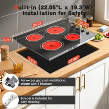 30" Electric Cooktop, 9000W
