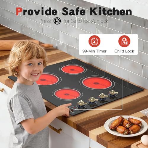30" Electric Cooktop, 9000W