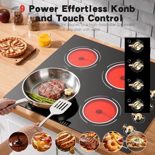 30" Electric Cooktop, 9000W