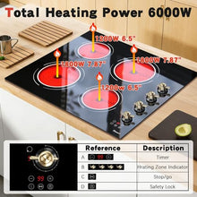 30" Electric Cooktop, 9000W