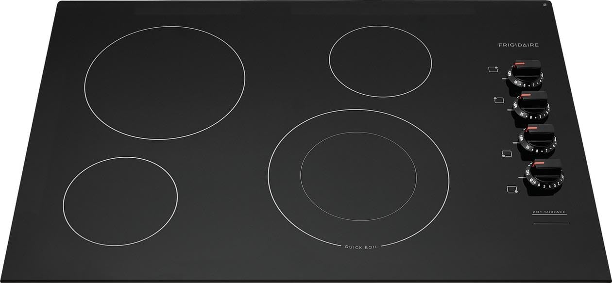 30" Electric Smoothtop Cooktop, 4 Elements, Black