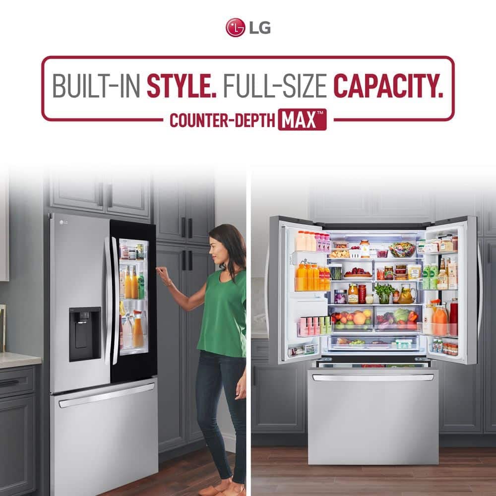 27 cu ft French Door Smart Refrigerator, Stainless