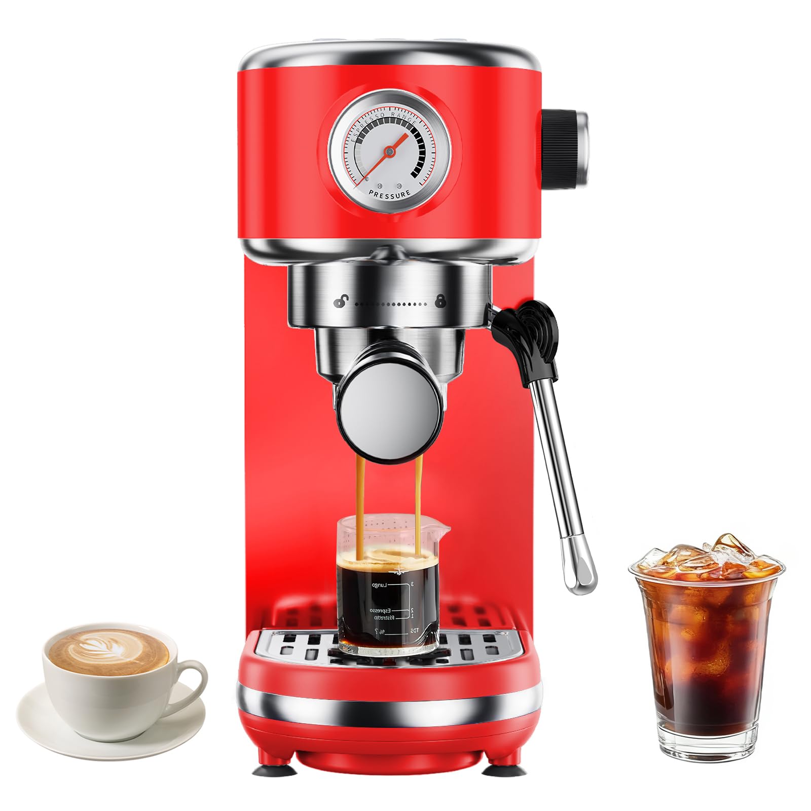 atatix Espresso Machine with Milk Frother