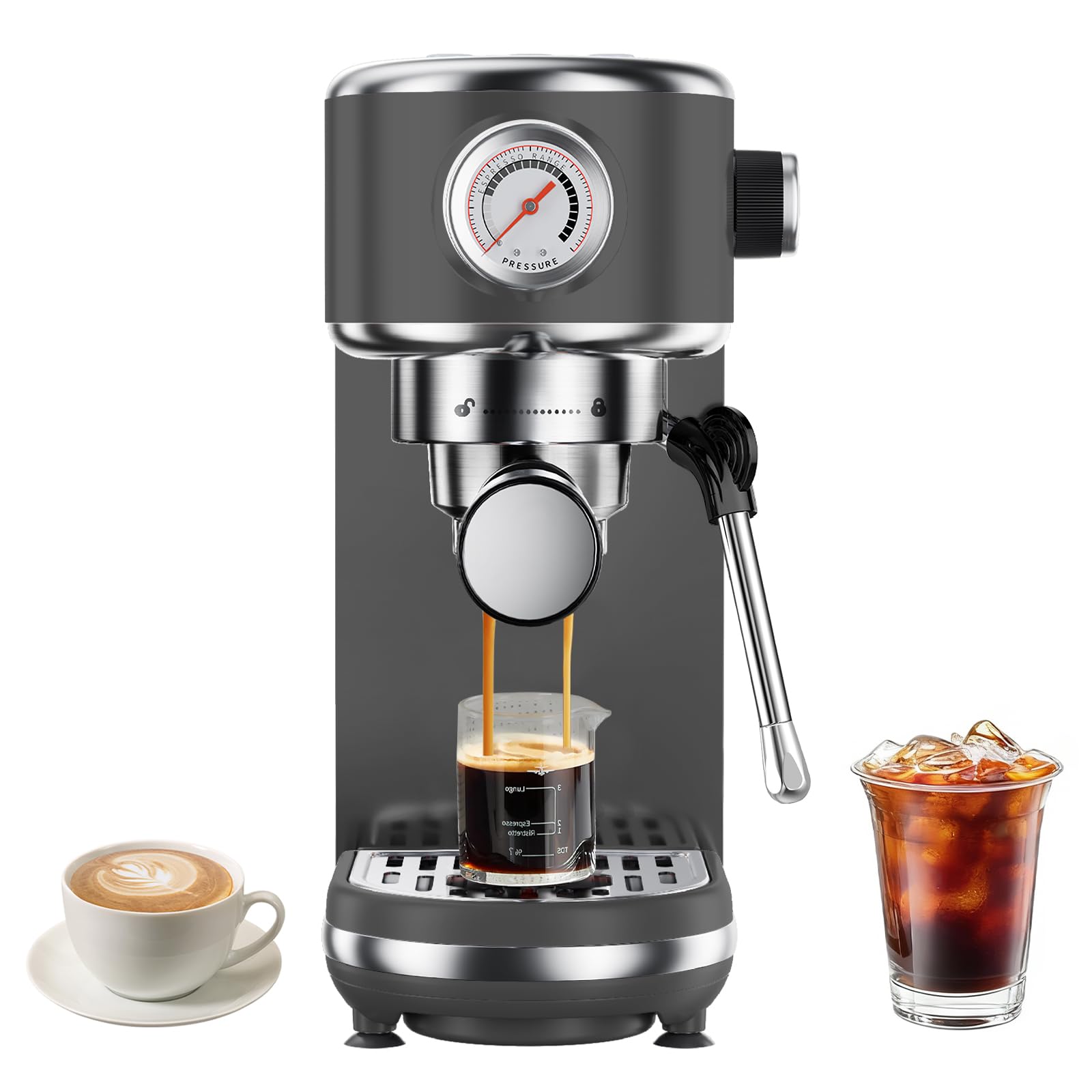 atatix Espresso Machine with Milk Frother