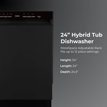 24" Hybrid Dishwasher, 12-Place, ENERGY STAR