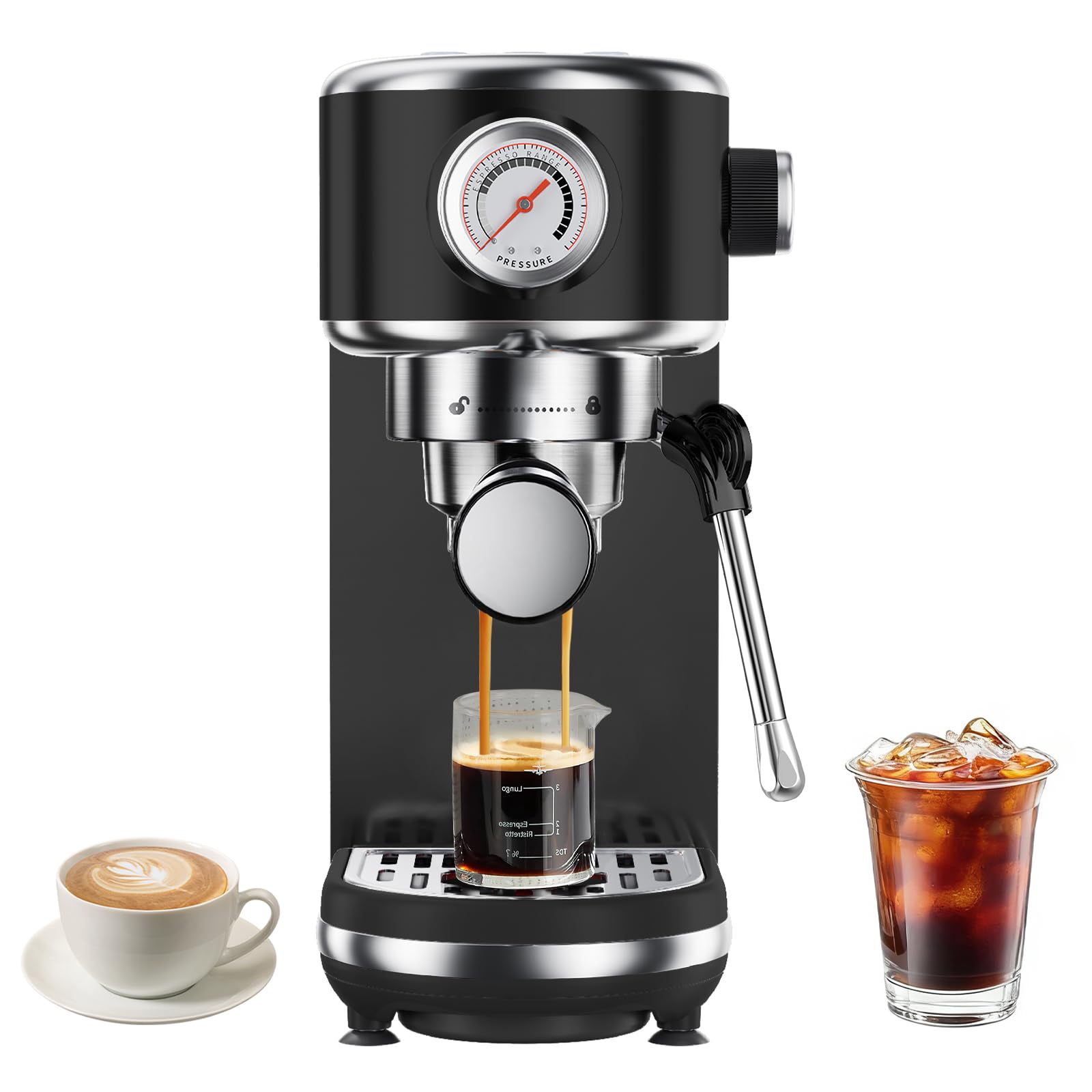 atatix Espresso Machine with Milk Frother