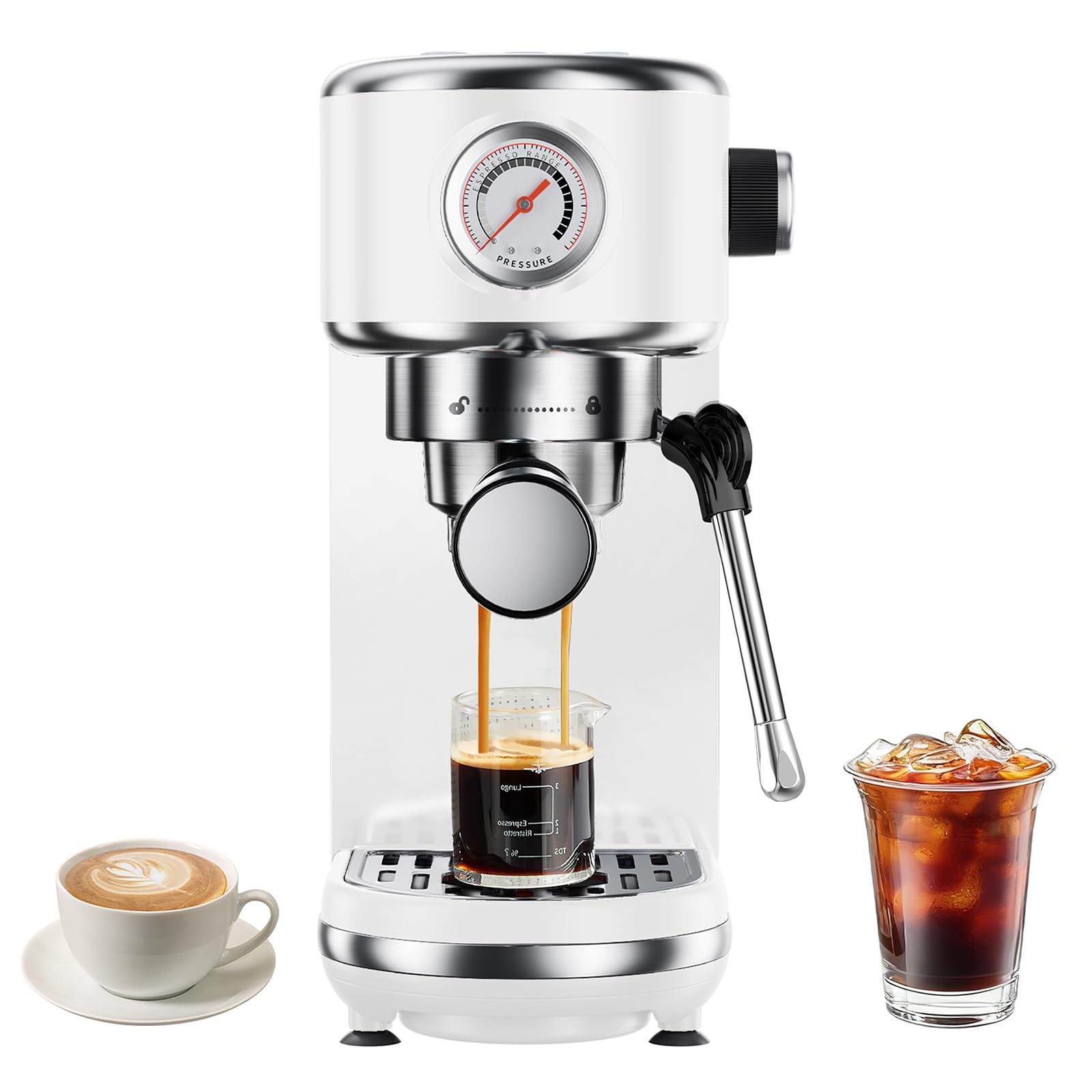 atatix Espresso Machine with Milk Frother