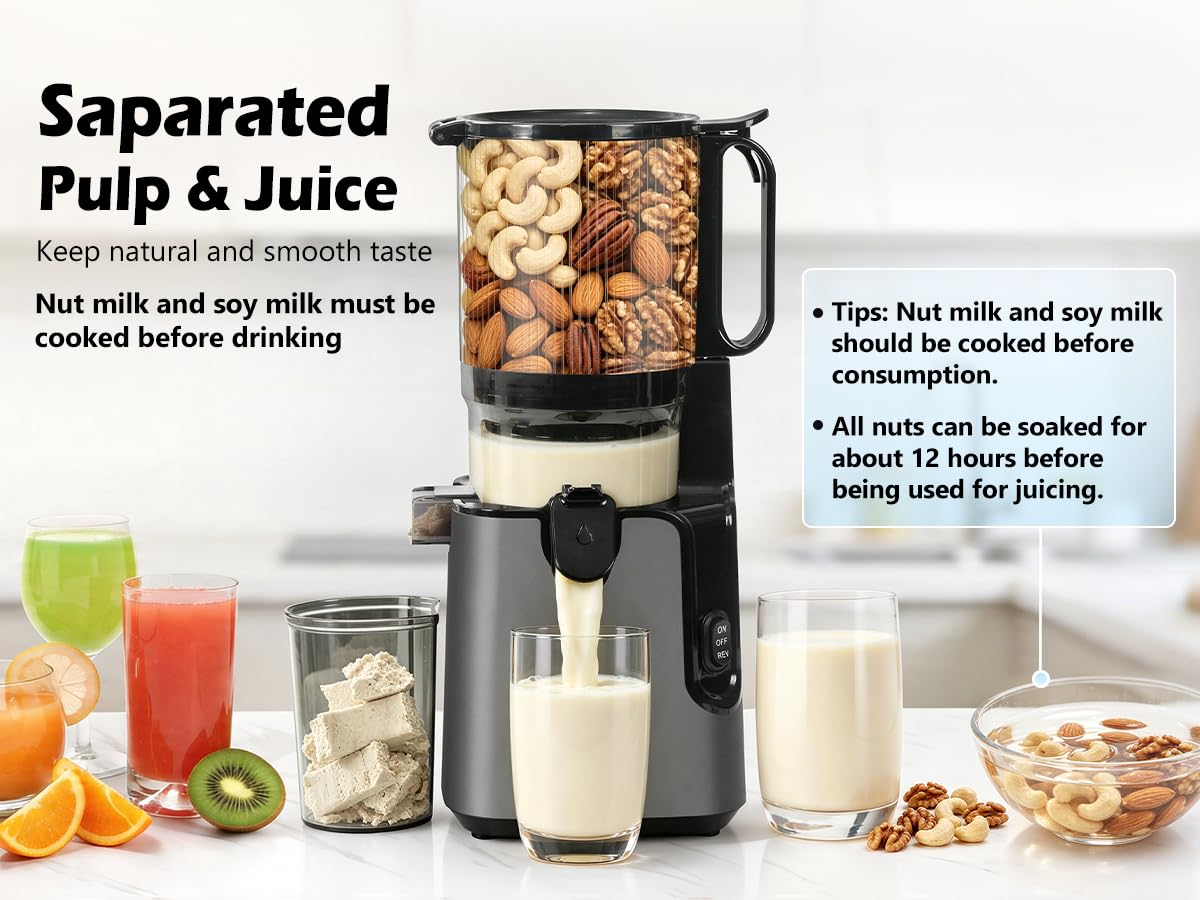 2-in-1 Cold Press Juicer, 400W