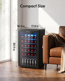 Wine Cooler with Glass Door