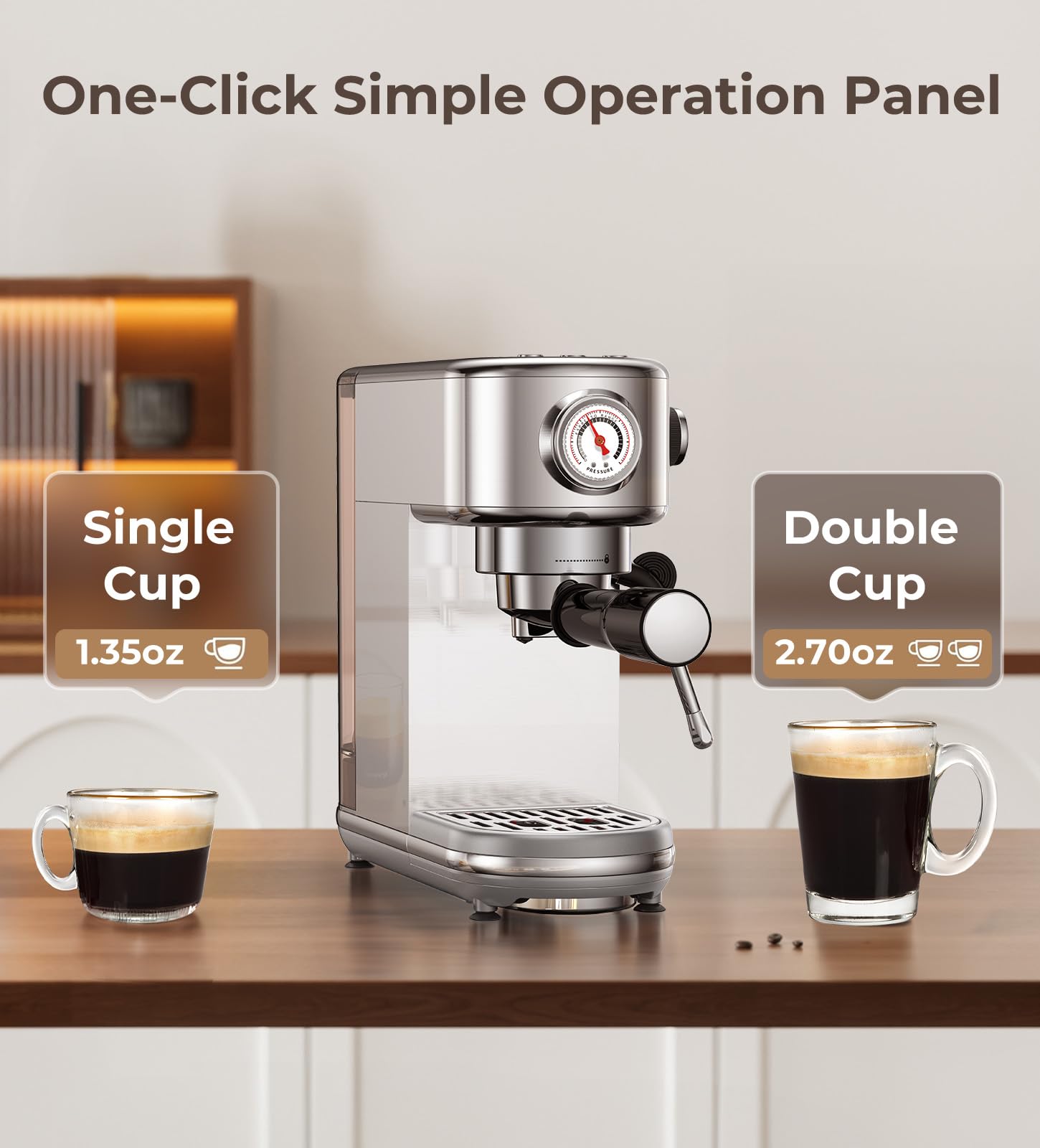 atatix Espresso Machine with Milk Frother