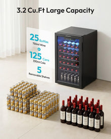 Wine Cooler with Glass Door