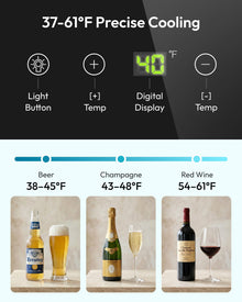 Wine Cooler with Glass Door