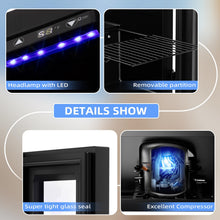 Beverage Mini Fridge, Stainless Glass Door