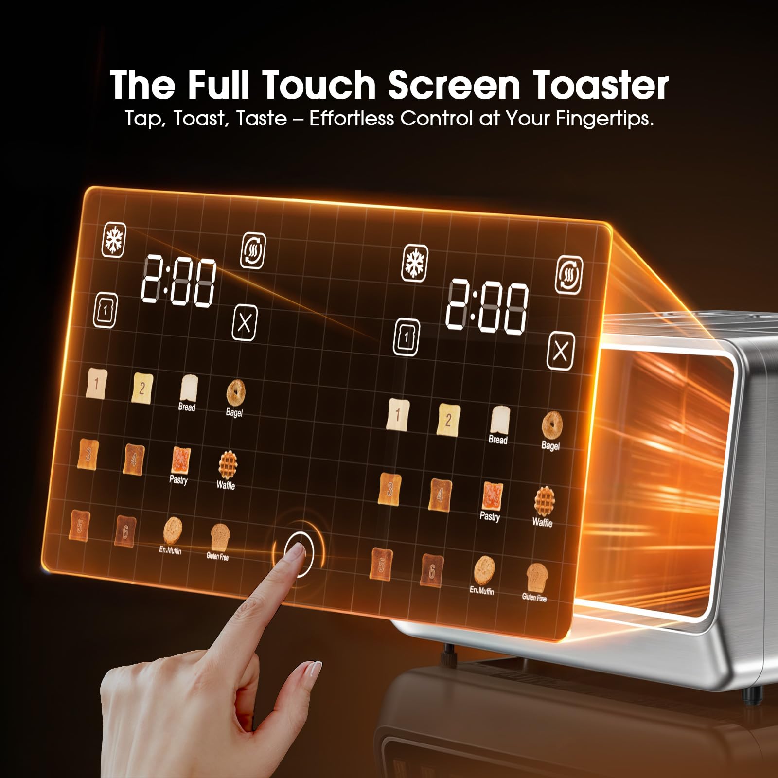 4-Slice Smart Toaster, Digital Touchscreen