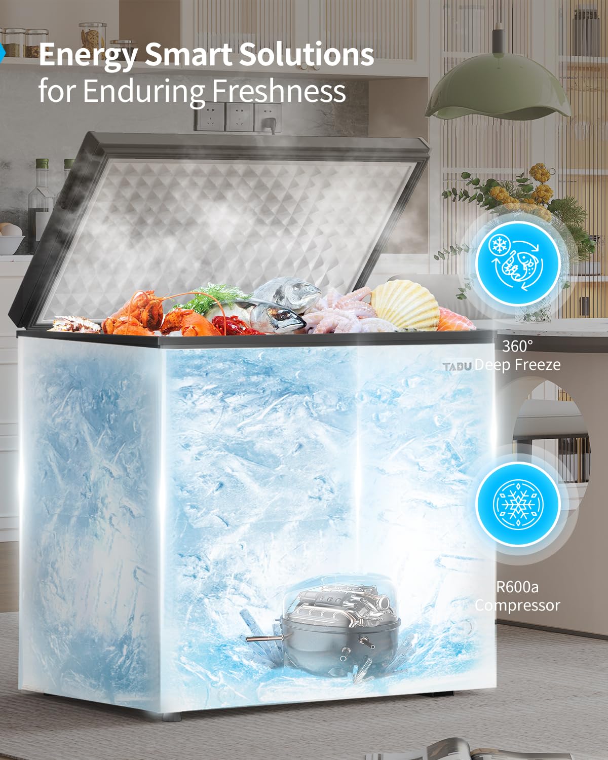 Chest Deep Freezer, 10–12 cu ft