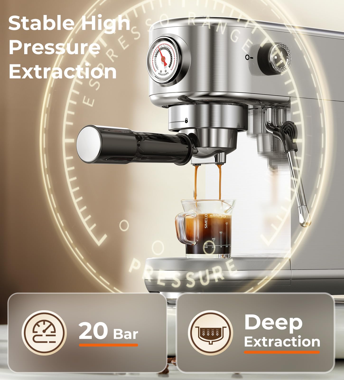 atatix Espresso Machine with Milk Frother