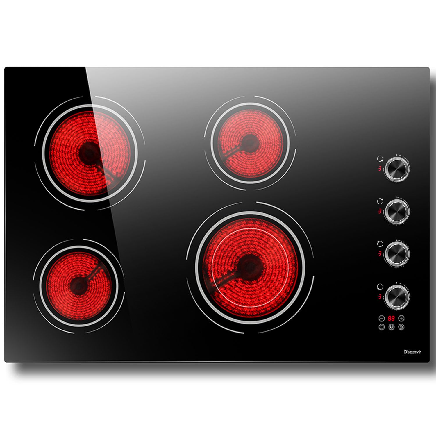 30" Electric Cooktop, 9000W