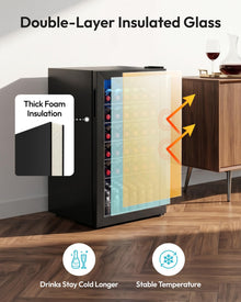 Wine Cooler with Glass Door