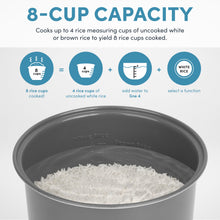 Digital Rice Cooker, 8-Cup, Stainless Steel