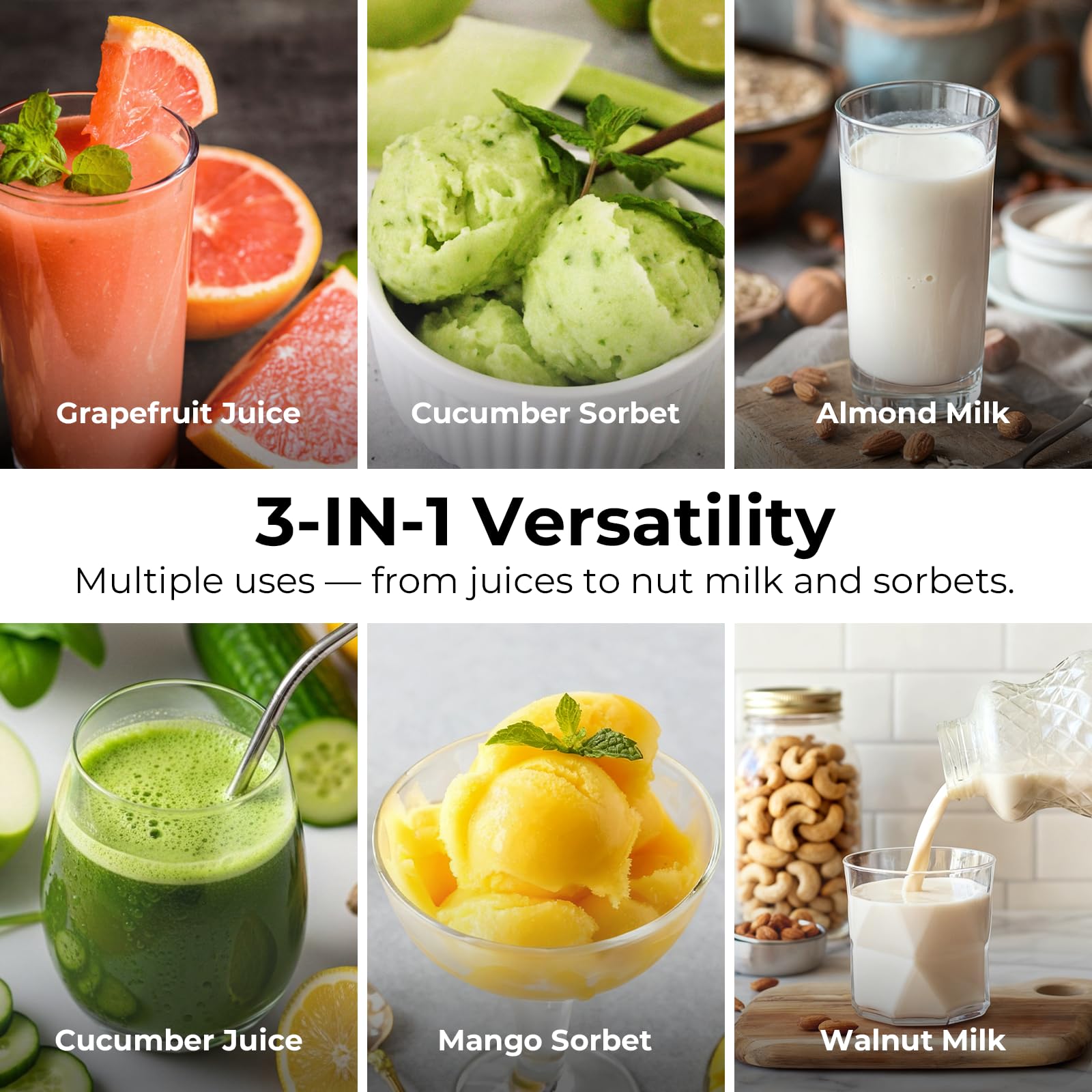 3-in-1 Cold Press Juicer