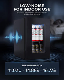 Beverage Refrigerator Cooler, Glass Door