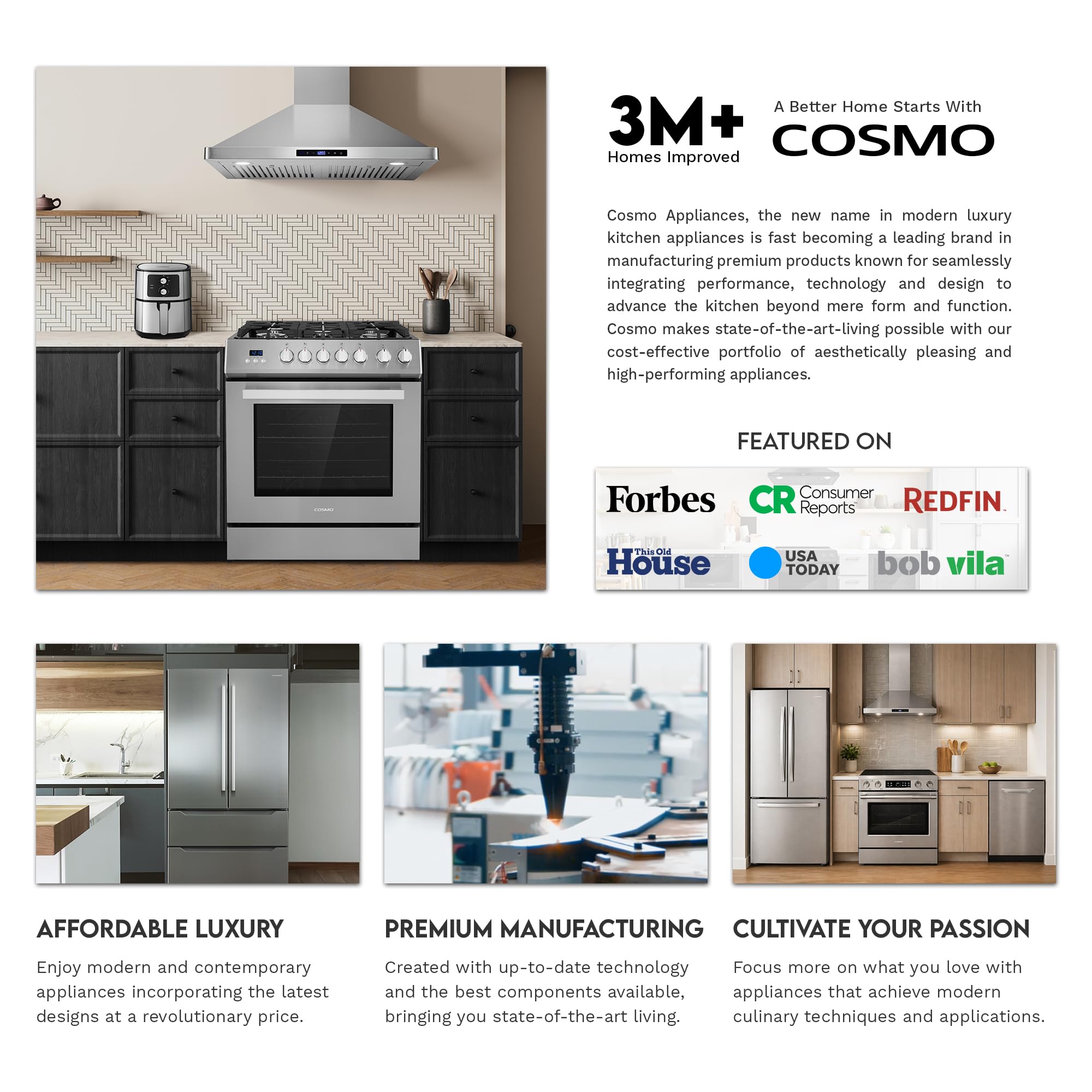 COSMO 30 in. Under Cabinet Range Hood