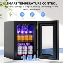 Beverage Mini Fridge, Stainless Glass Door