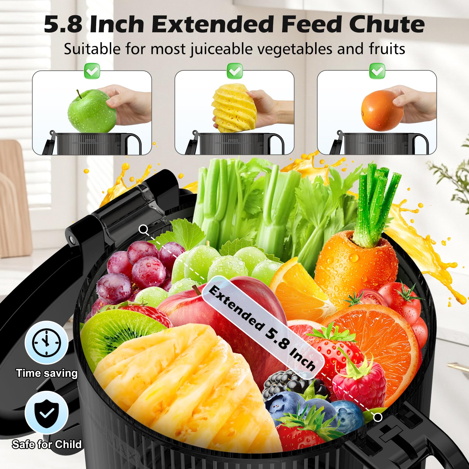 2-in-1 Cold Press Juicer, 400W