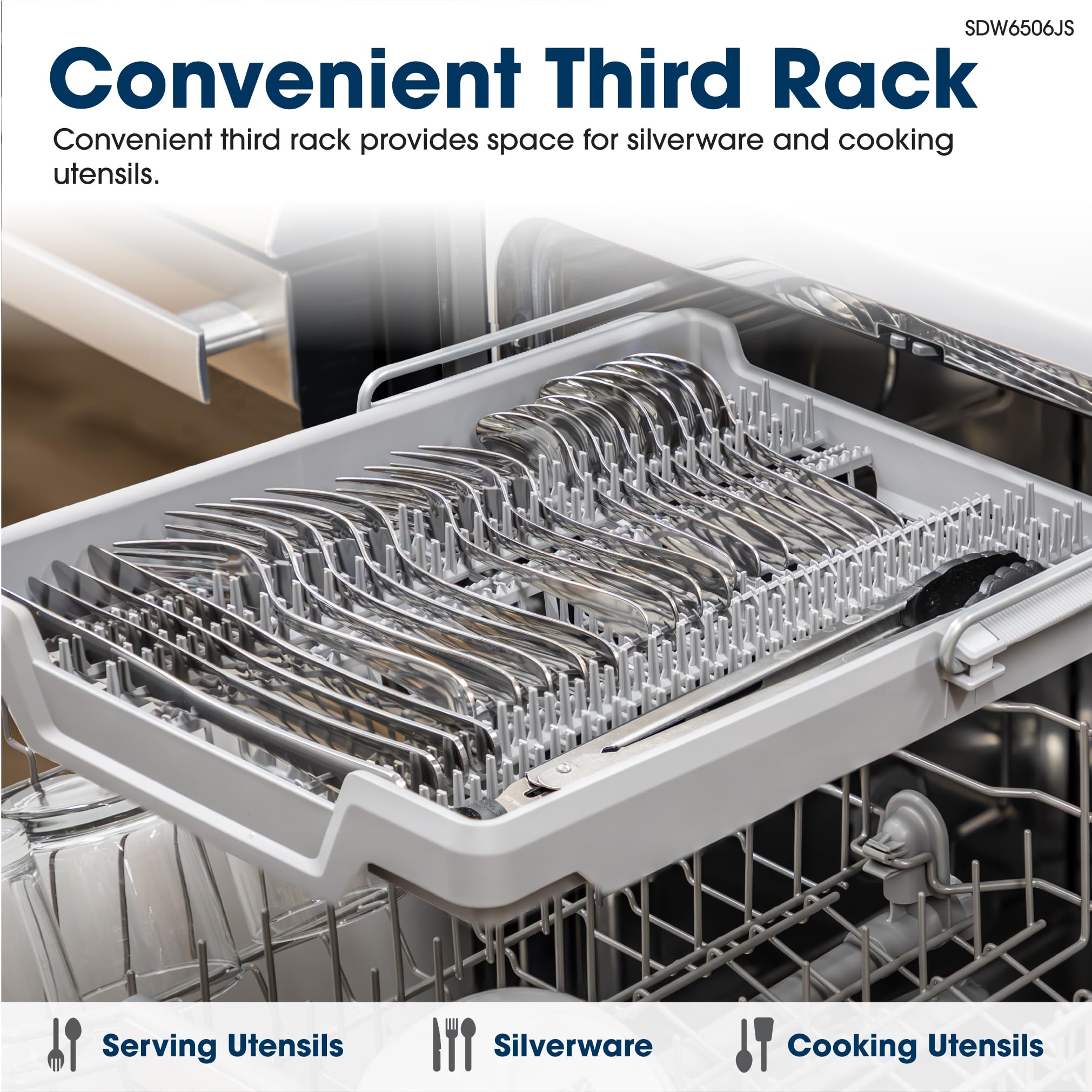 24" Dishwasher, 12-Place, Third Rack, Stainless