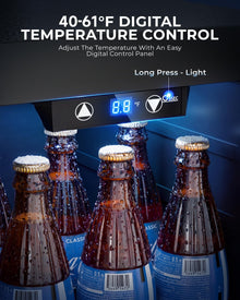 Beverage Refrigerator Cooler, Glass Door
