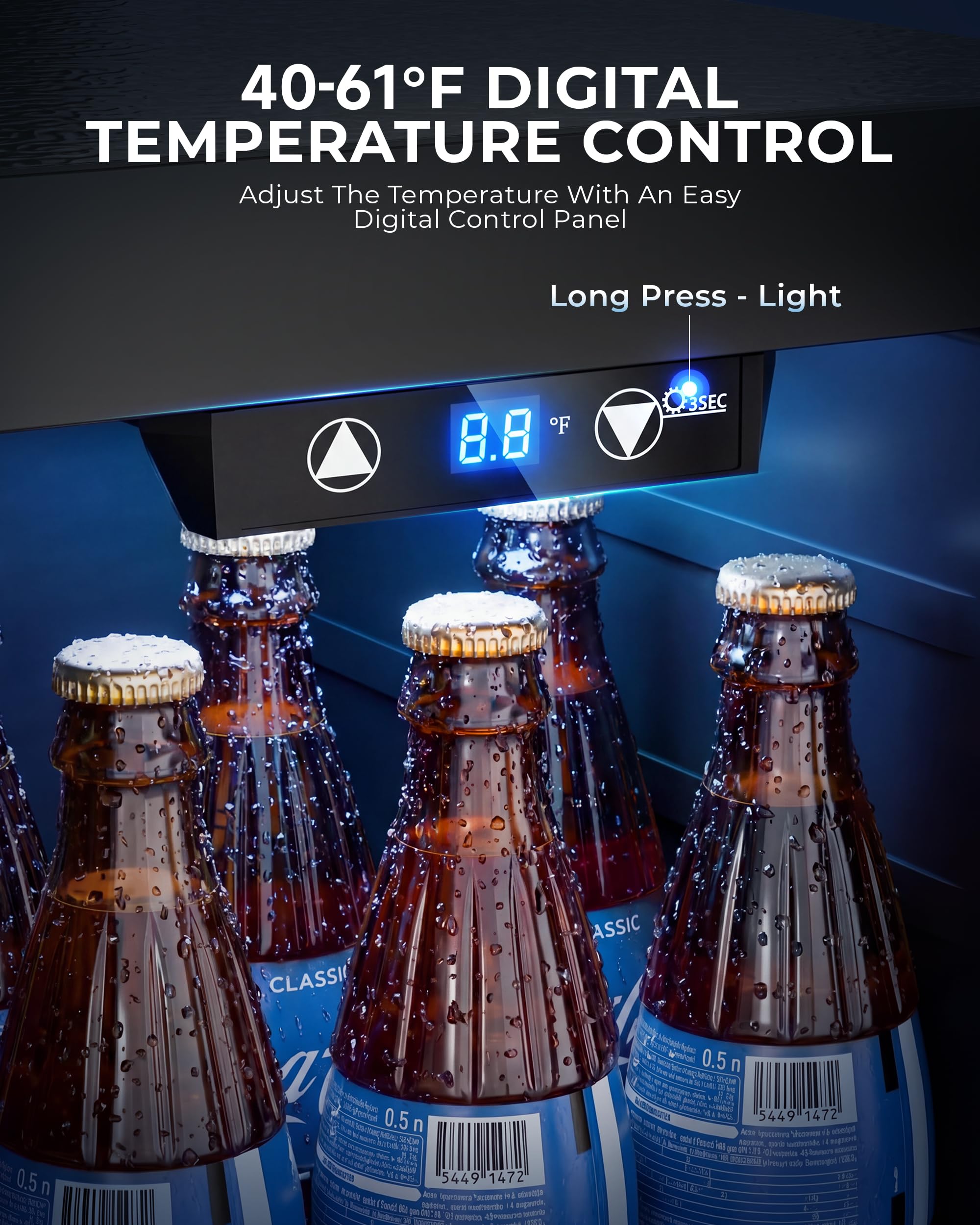 Beverage Refrigerator Cooler, Glass Door