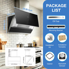 Wall Mount Range Hood, Quiet, LED, Easy-Clean