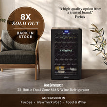 Dual Zone Wine Refrigerator, Freestanding