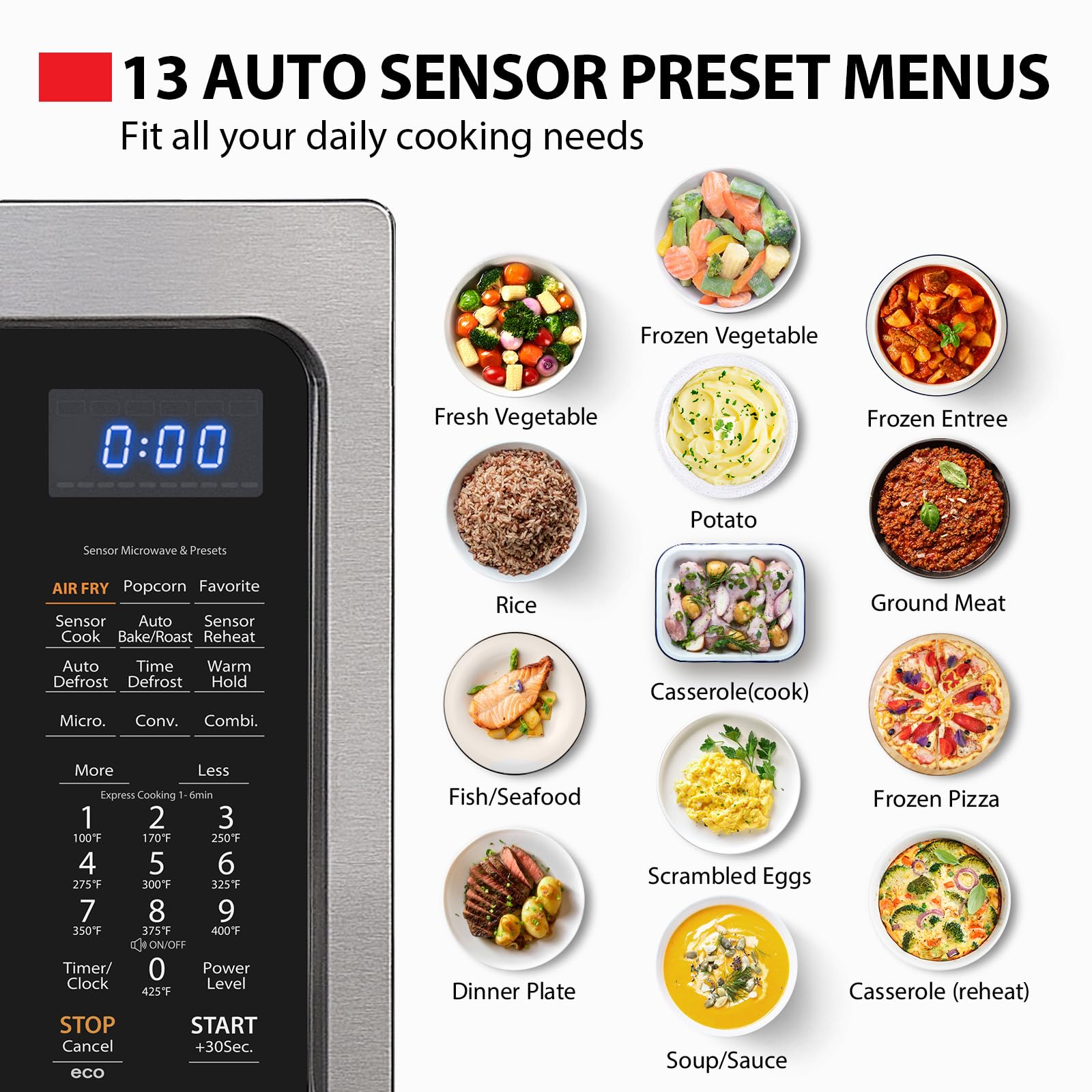 4-in-1 Countertop Microwave Oven