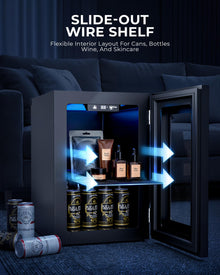Beverage Refrigerator Cooler, Glass Door